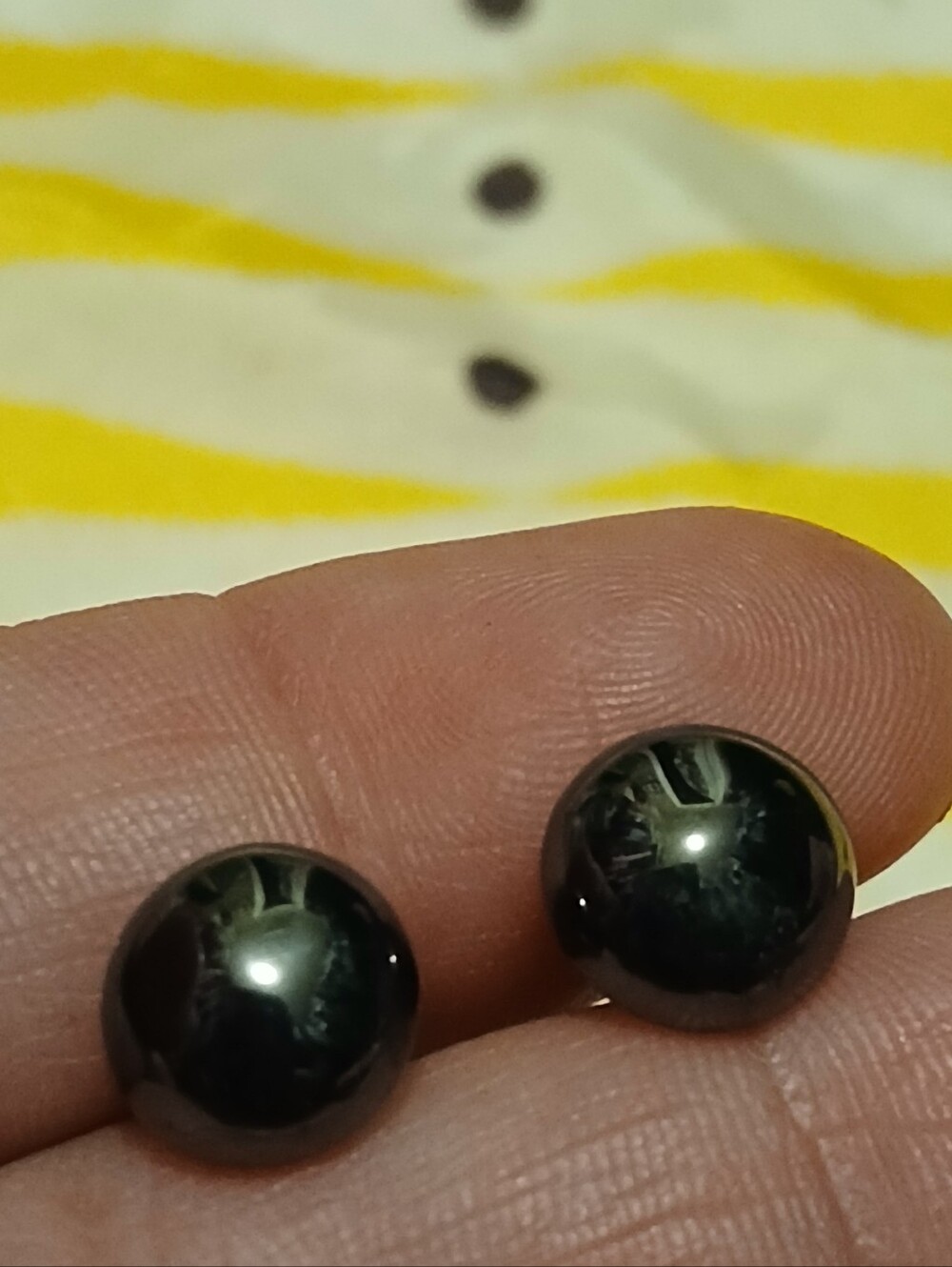 Black Hematite/Hematine Like Stud Earrings - Elegant Women's Jewelry